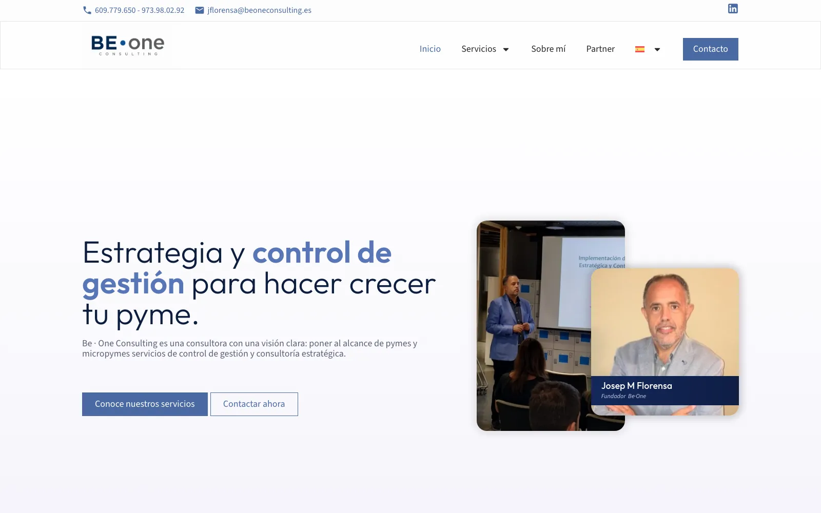 Web corporativa per a una consultoria de gestió de pimes