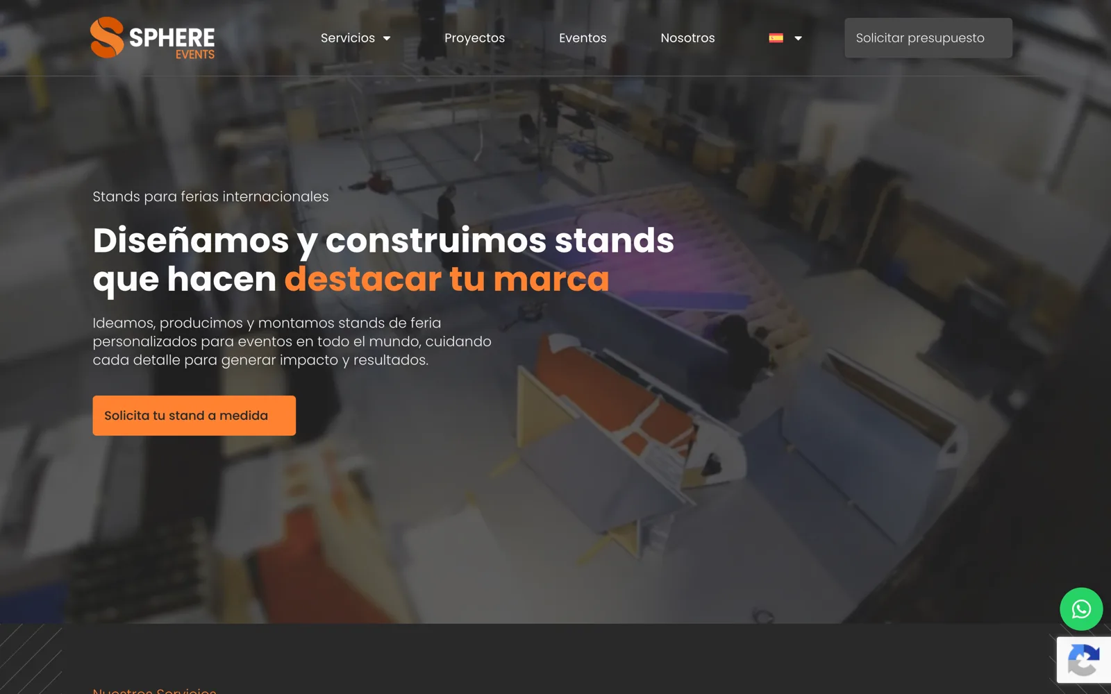 Web y posicionamiento para una constructora de stands